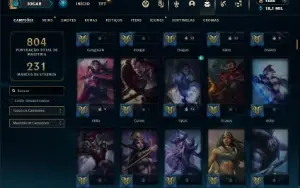 Esmeralda 3 com TODOS os champs e 334 Skins (Nivel 676)