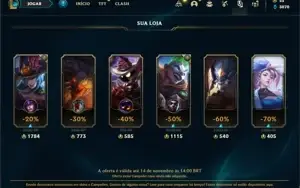 Conta prata 1 com 22 Champs e 3 Skins + 4 Espolios