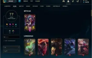 Conta Platina 2 Com Warwick Selvagem e Twitch Medieval Raras