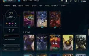 Conta Platina 2 Com Warwick Selvagem e Twitch Medieval Raras
