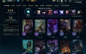 Ouro 4 com 150 Champs e 103 Skins ( JG / TOP / MID )