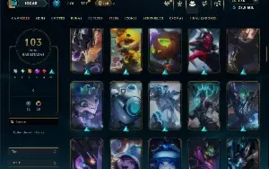 Ouro 4 com 150 Champs e 103 Skins ( JG / TOP / MID )