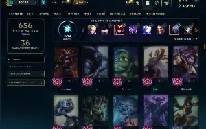 Ouro 4 com 150 Champs e 103 Skins ( JG / TOP / MID )