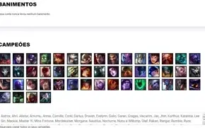Conta unranked com 49 Champs e 25 Skins + 2 Prestigios