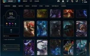 Conta unranked com 49 Champs e 25 Skins + 2 Prestigios