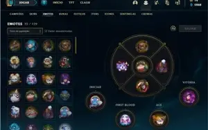 Conta unranked com 49 Champs e 25 Skins + 2 Prestigios