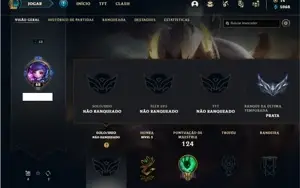 Conta unranked com 49 Champs e 25 Skins + 2 Prestigios