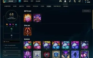 Conta unranked com 49 Champs e 25 Skins + 2 Prestigios