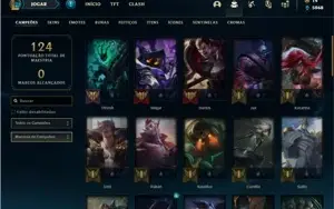 Conta unranked com 49 Champs e 25 Skins + 2 Prestigios