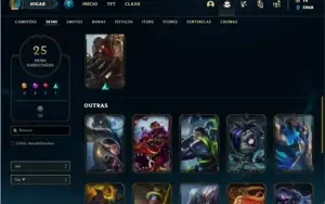 Conta unranked com 49 Champs e 25 Skins + 2 Prestigios