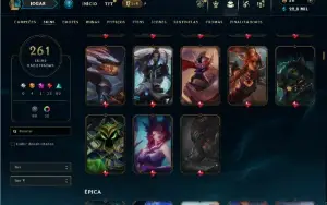 Prata 2 com TODOS os champs e 261 Skins ( MAIN ADC )