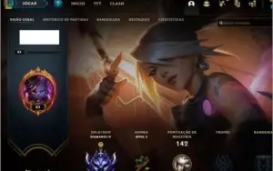 Conta lol diamante 4 S10 com win rate bom