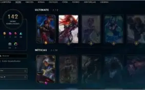 CONTA  LOL LEVEL 167-142 SKINS-105 CHAMP-23 M7-NEO PAX SIVIR
