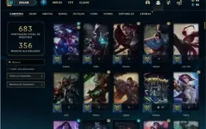 Conta Platina 4 com TODOS os champs e 312 Skins +2 Prestigio