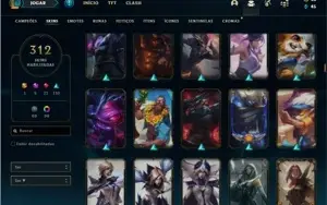 Conta Platina 4 com TODOS os champs e 312 Skins +2 Prestigio