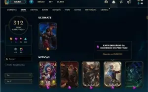 Conta Platina 4 com TODOS os champs e 312 Skins +2 Prestigio