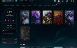 Conta Platina 4 com TODOS os champs e 312 Skins +2 Prestigio