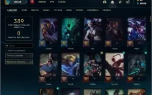 Conta full champs e 76 skins