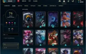 Conta full champs e 76 skins