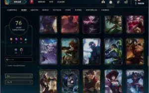 Conta full champs e 76 skins