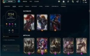 Conta com 234 skins