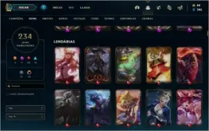 Conta com 234 skins