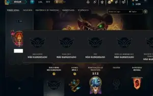 Unranked com 100 Champs e 55 Skins ( MID / JG )
