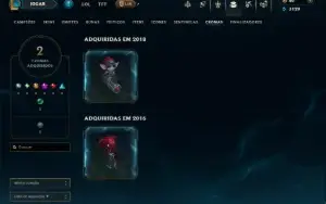 Unranked com 100 Champs e 55 Skins ( MID / JG )