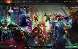 conta dota 2 ancient 4 k de mmr , 2 arcana vinculada