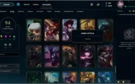 Conta Lol faltando 12 campeões para ter todos