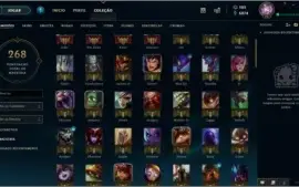 Conta Lol faltando 12 campeões para ter todos
