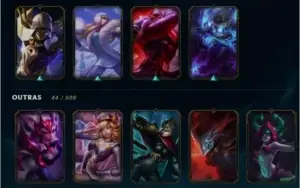 conta league of legends lvl 165 plat 4