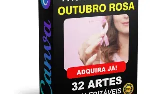 Pack Canva Outubro Rosa - 32 Artes Editáveis