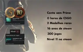 Steam Old 16 anos, Medalha de 10 e 5 anos, +250 jogos