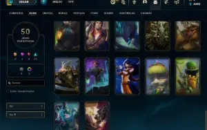 Conta ouro 2 com 82 Champs e 50 Skins