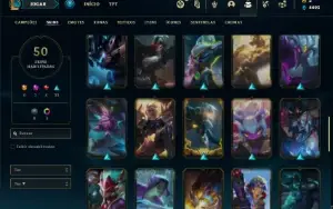 Conta ouro 2 com 82 Champs e 50 Skins