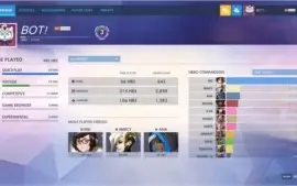 Conta Overwatch - Lv684,112 Items Legendarios,Sem Comp Rank