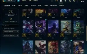 Conta platina 1 com 33 Champs e 8 Skins