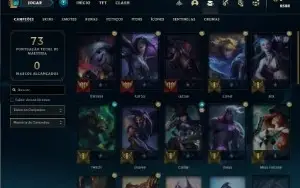 Conta platina 1 com 33 Champs e 8 Skins