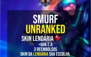 Smurf LOL Entrega 24/7 Skin Lendária Da Sua Escolha!