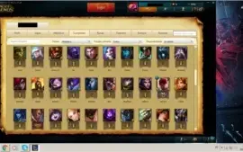 Conta league of legends, platina 4, 120 champions, 53 skins.