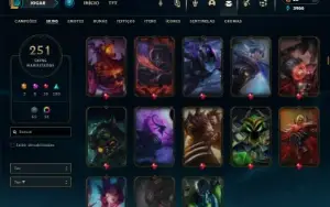 Esmeralda 4 com TODOS os champs e 251 Skins + 4 Prestigios