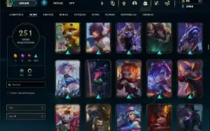 Esmeralda 4 com TODOS os champs e 251 Skins + 4 Prestigios