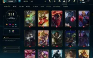 Esmeralda 4 com TODOS os champs e 251 Skins + 4 Prestigios