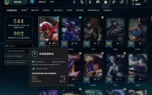 Esmeralda 4 com TODOS os champs e 251 Skins + 4 Prestigios