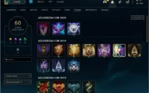 Conta lol Gold 3 Soloq, 73 campeões, 12 skins.