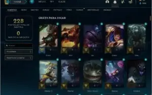 Conta lol Gold 3 Soloq, 73 campeões, 12 skins.