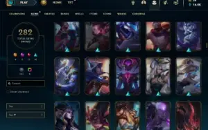 Unranked com 135 Champs e 282 Skins +  6 Vitoriosas ( SUP )