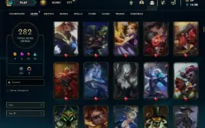 Unranked com 135 Champs e 282 Skins +  6 Vitoriosas ( SUP )