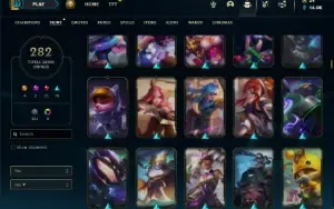 Unranked com 135 Champs e 282 Skins +  6 Vitoriosas ( SUP )